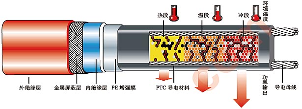 智能溫控電伴熱帶結(jié)構(gòu)圖